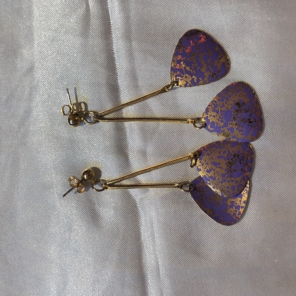 Vintage Avon Color Chimes Show Stopper Pierced Earrings Dangling